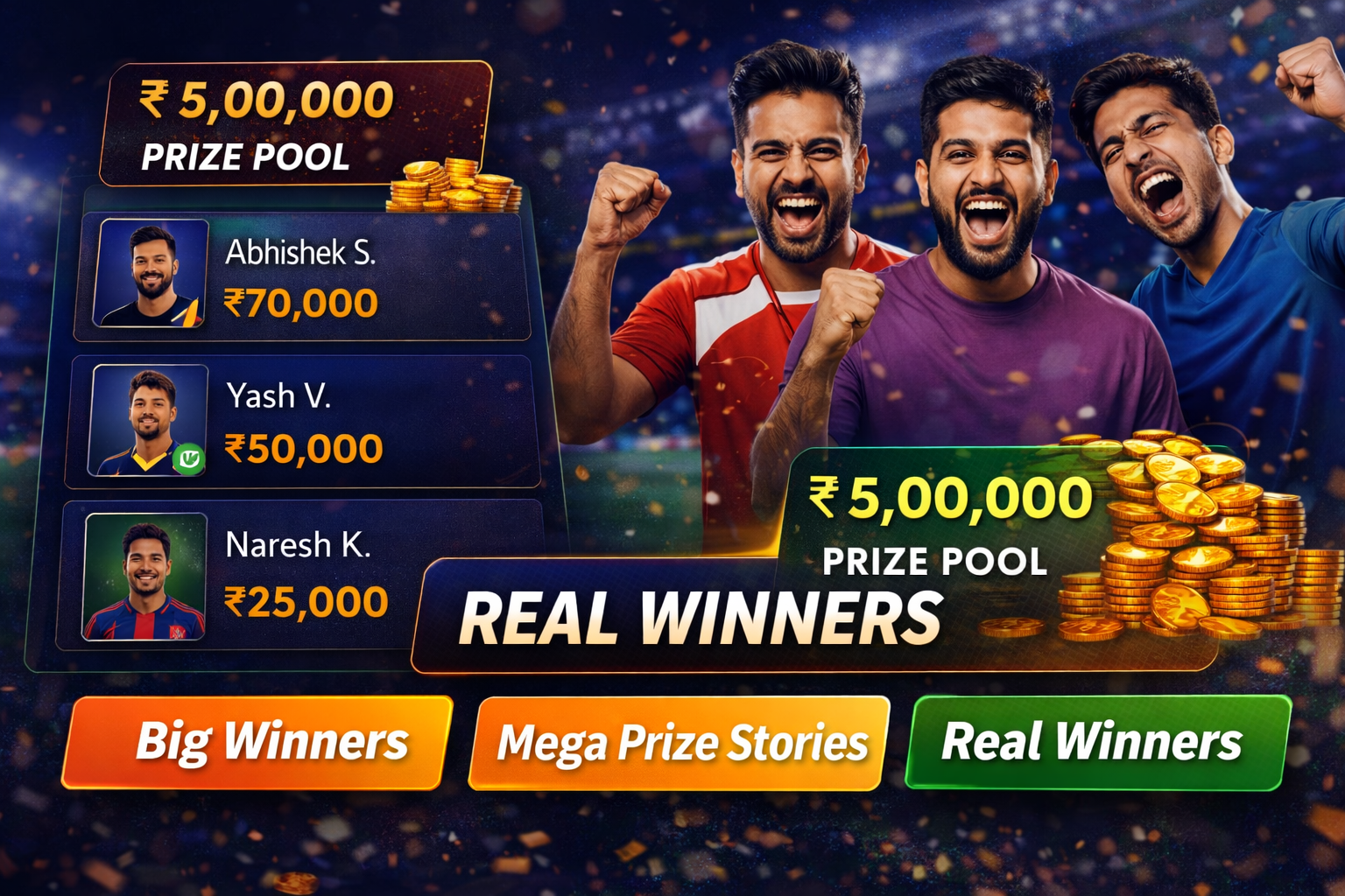 Come Sport Play fantasy cricket result notes